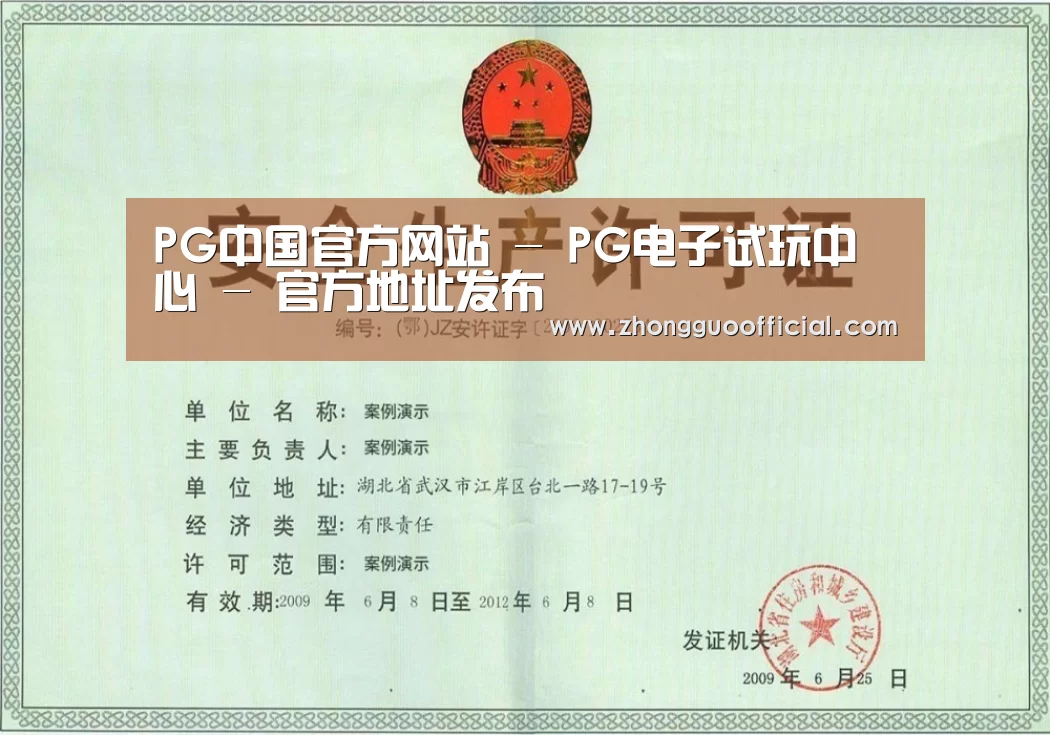PG中国荣誉证书三